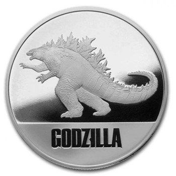 Godzilla 2021 1 uncia proof ezüst pénzérme - CSAK 500 PÉLDÁNY! 