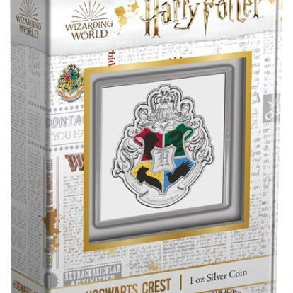 Harry Potter - Roxfort iskola címere 1 uncia színezüst pénzérme Niue-sziget 2021