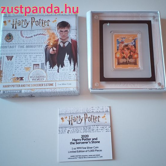 Harry Potter filmek - A Bölcsek köve Niue 2020 1 uncia proof ezüst pénzérme Harry Potter filmek - A Bölcsek köve Niue 2020 1 uncia proof ezüst pénzérme