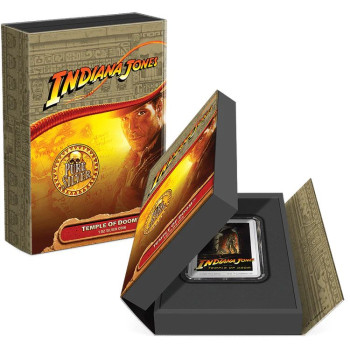 Indiana Jones - Niue 2023 1 uncia proof ezüst pénzérme, téglalap alakú - CSAK 1984 PÉLDÁNYBAN!