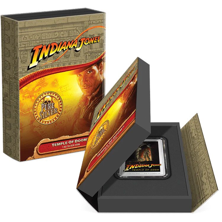 Indiana Jones - Niue 2023 1 uncia proof ezüst pénzérme, téglalap alakú - CSAK 1984 PÉLDÁNYBAN!