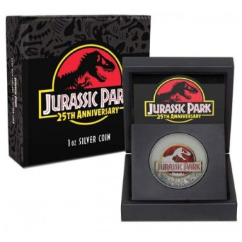 Jurassic Park 2018 1 uncia antikolt ezüst pénzérme