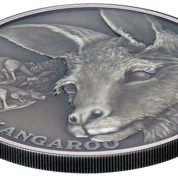 Kenguru Niue 2021 1 uncia antikolt ezüst pénzérme - CSAK 750 PÉLDÁNYBAN!