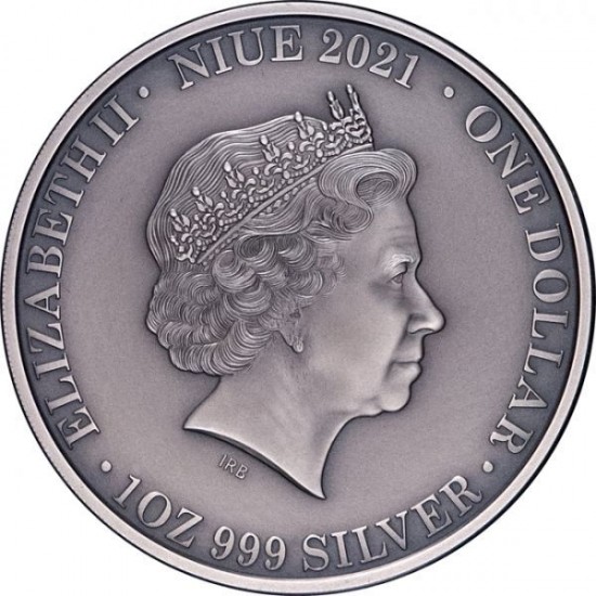 Kenguru Niue 2021 1 uncia antikolt ezüst pénzérme - CSAK 750 PÉLDÁNYBAN!