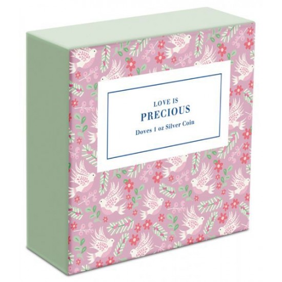 Szerelmes madarak 2022 1 uncia proof ezüst pénzérme