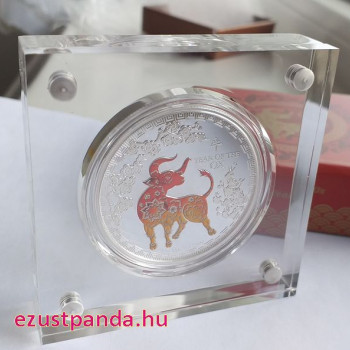 Bivaly éve 2021 Niue 1 uncia proof ezüst pénzérme