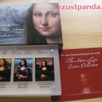 Mona Lisa testvérek - Niue 2014 3x40g színes ezüst érmeszett