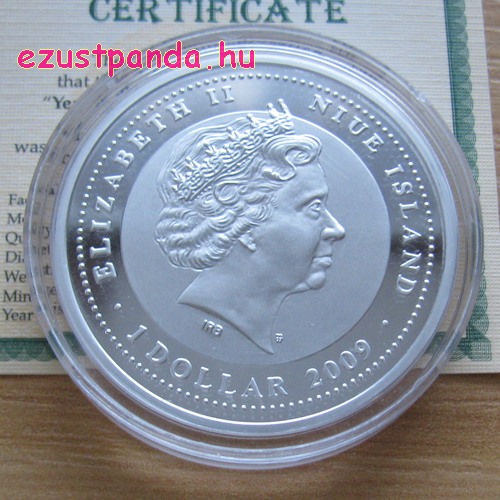 Tigris Niue 2010 proof ezüst pénzérme