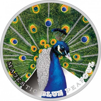 Kék páva Niue 2019 1 uncia ezüst pénzérme