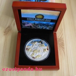 Nagy korallzátony 2018 5 uncia aranyozott ezüst pénzérme