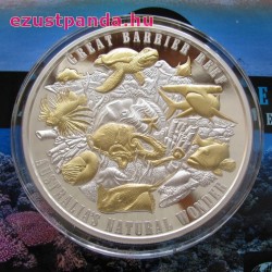 Nagy korallzátony 2018 5 uncia aranyozott ezüst pénzérme