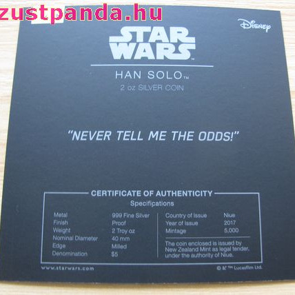 Star Wars Han Solo - Niue 2017 2 uncia ezüst pénzérme