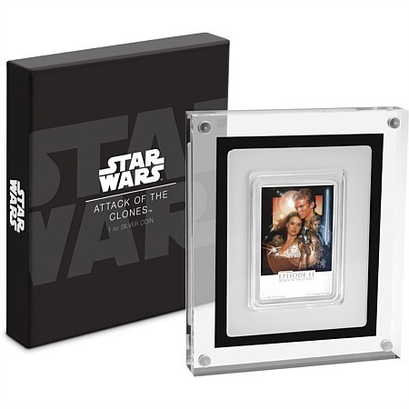 Star Wars 40. évforduló - A klónok támadása Niue 2018 1 uncia ezüst pénzérme Star Wars 40. évforduló - A klónok támadása Niue 2018 1 uncia ezüst pénzérme