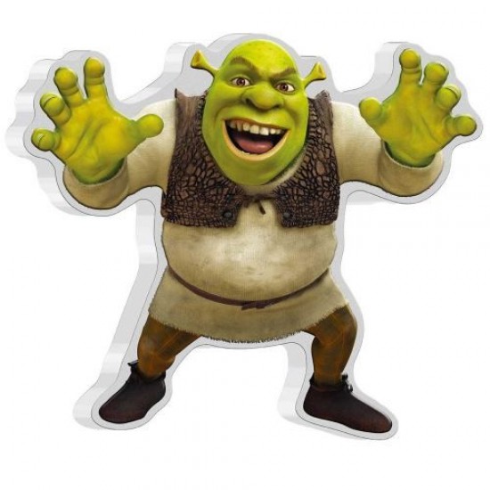 SHREK - Niue 2021 1 uncia színes, proof ezüst pénzérme - CSAK 1000 PÉLDÁNYBAN!