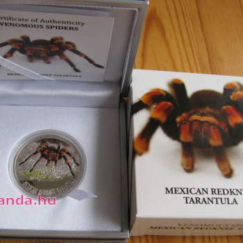 Mexikói tarantula - Niue 2012 1/2 uncia proof ezüst pénzérme