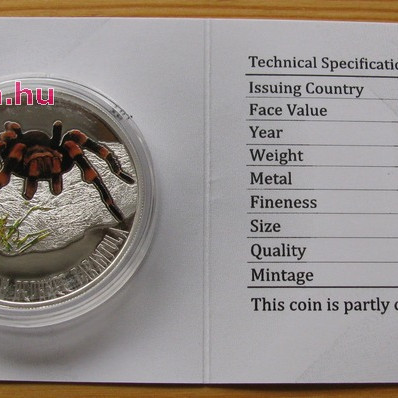 Mexikói tarantula - Niue 2012 1/2 uncia proof ezüst pénzérme