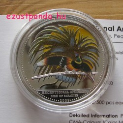Paradicsommadár Palau 2009 ezüst pénzérme