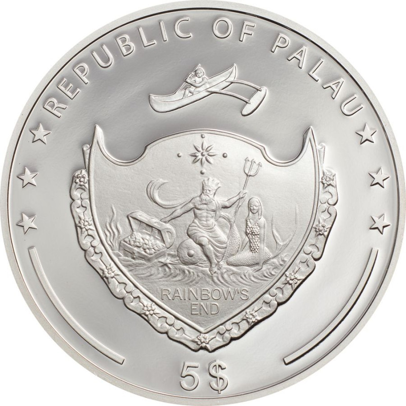 Evil Eye - amulett a Gonosz Szem ellen Palau 2020 proof ezüst pénzérme
