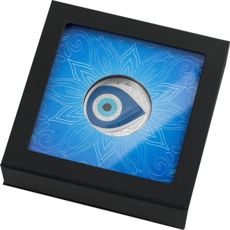 Evil Eye - amulett a Gonosz Szem ellen Palau 2020 proof ezüst pénzérme