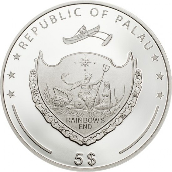 Egy uncia szerencse Palau 2019 1oz proof ezüst pénzérme