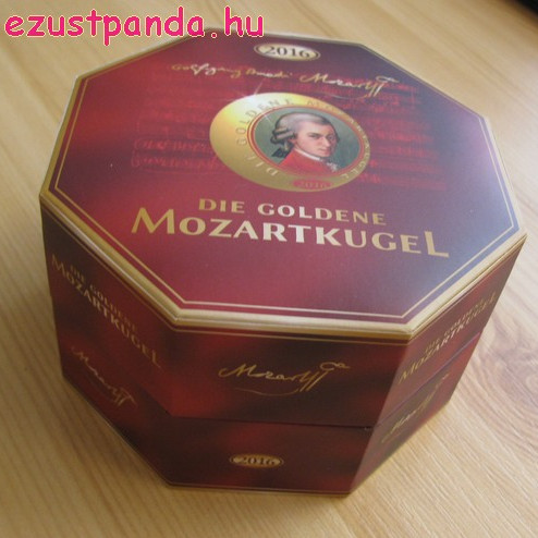 Mozartkugel csokigolyó 1 uncia aranyozott ezüst pénzérme