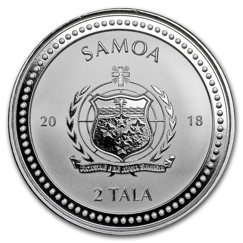 Csikóhal 2018 1 uncia ezüst pénzérme Szamoa