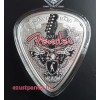 Fender gitár 75 éves 2021 1 uncia proof ezüst pénzérme - pengető alakú érme!