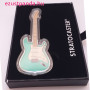 Fender Stratocaster gitár "Surf Green" 2022 1 uncia proof ezüst pénzérme - gitár alakú!