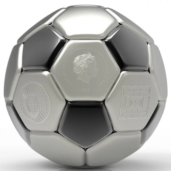 Katar 2022 futball VB 3 uncia Salamon-szigetek ezüst pénzérme - CSAK 2022 PÉLDÁNYBAN!