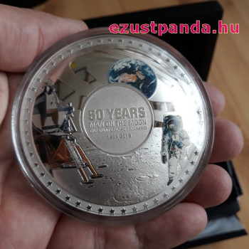 A Holdraszállás 50 éve Salamon-szigetek 2019 50g ezüst pénzérme
