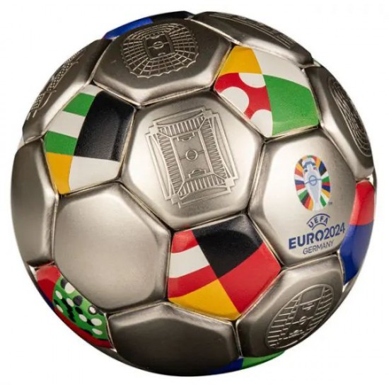UEFA 2024 futball EB 3 uncia Salamon-szigetek ezüst pénzérme - CSAK 2024 PÉLDÁNYBAN!