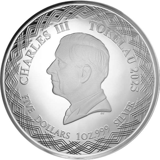 Tokelau Kígyó éve "Mirror Snakes" 2025 1 uncia proof ezüst pénzérme - CSAK 500 PÉLDÁNY!