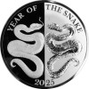 Tokelau Kígyó éve "Mirror Snakes" 2025 1 uncia proof ezüst pénzérme - CSAK 500 PÉLDÁNY!