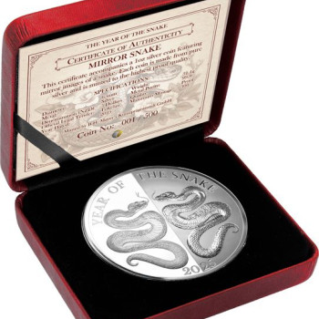 Tokelau Kígyó éve "Mirror Snakes" 2025 1 uncia proof ezüst pénzérme - CSAK 500 PÉLDÁNY!