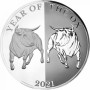 Tokelau Bivaly éve "Mirror Oxen" 2021 1 uncia proof ezüst pénzérme - CSAK 500 PÉLDÁNY!