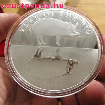 Tokelau Disznó éve "Mirror Pigs" 2019 1 uncia proof ezüst pénzérme - CSAK 500 PÉLDÁNY! 
