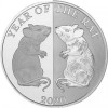 Tokelau Patkány (Egér) éve "Mirror Rats" 2020 1 uncia proof ezüst pénzérme - CSAK 500 PÉLDÁNY!