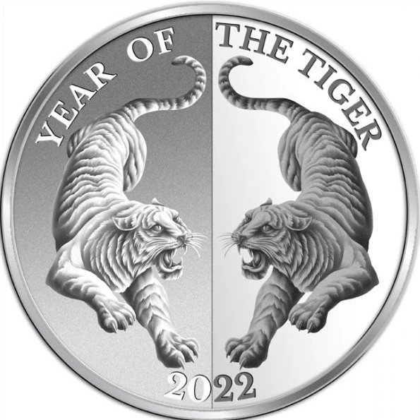 Tokelau Tigris éve "Mirror Tigers" 2022 1 uncia proof ezüst pénzérme - CSAK 500 PÉLDÁNY! Tokelau Tigris éve "Mirror Tigers" 2022 1 uncia proof ezüst pénzérme - CSAK 500 PÉLDÁNY!