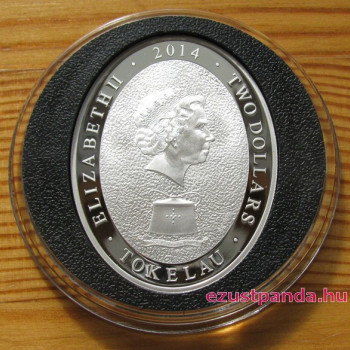 Tokelau Ló éve 2014 proof ezüst pénzérme