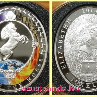 Tokelau Ló éve 2014 proof ezüst pénzérme Tokelau Ló éve 2014 proof ezüst pénzérme