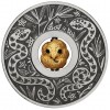 Kígyó - Tuvalu 2025 1 uncia antikolt ezüst pénzérme, forgó, aranyozott kígyóval