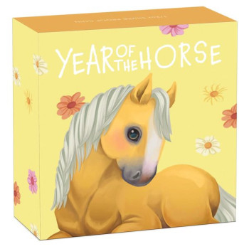 Kiscsikó ("Baby horse") 2026 1/2 uncia színes ezüst pénzérme