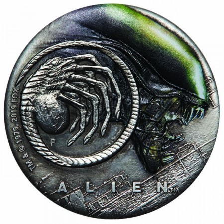 Alien - A nyolcadik utas: a Halál - Tuvalu 2019 2 uncia ezüst pénzérme Alien - A nyolcadik utas: a Halál - Tuvalu 2019 2 uncia ezüst pénzérme