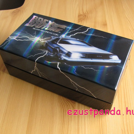 Vissza a jövőbe 2015 1 uncia proof ezüst pénzérme DeLorean autóval