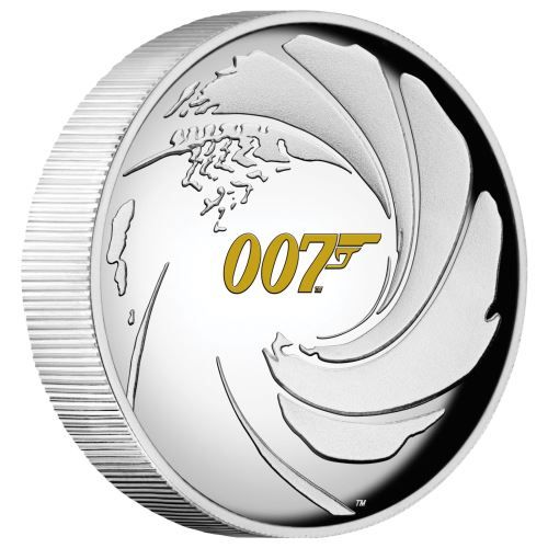 James Bond 007 1 uncia high relief proof ezüst pénzérme James Bond 007 1 uncia high relief proof ezüst pénzérme