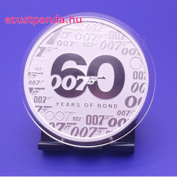 James Bond  007 - filmek 60 éve 1 uncia ezüst pénzérme