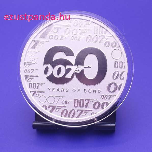 James Bond  007 - filmek 60 éve 1 uncia ezüst pénzérme