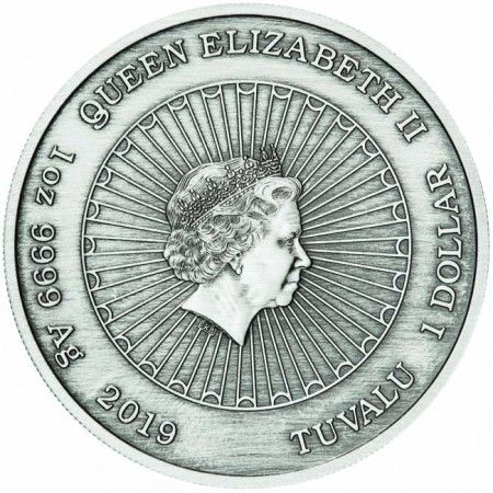 Nevető Buddha - Tuvalu 2019 1 uncia ezüst pénzérme jádekővel