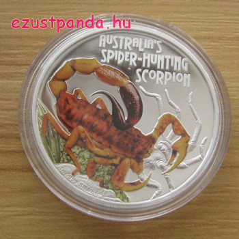 Skorpiók - Ausztrál pókvadász 2014 1 uncia proof ezüst pénzérme