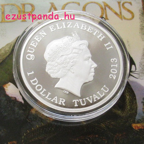 Európai zöld sárkány - 2013 1 uncia proof ezüst pénzérme